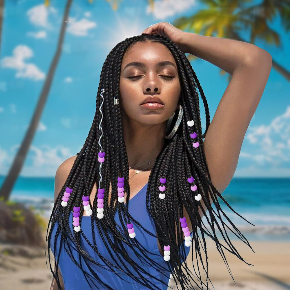 Everfunny child wearing beads in braids demonstrates comfortable, secure wear