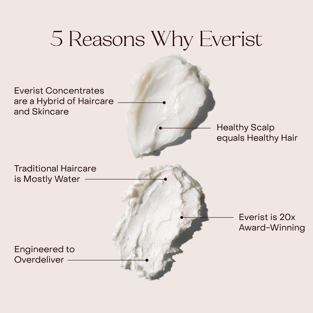Everist deep conditioner tube close-up showing texture and plant-based benefit