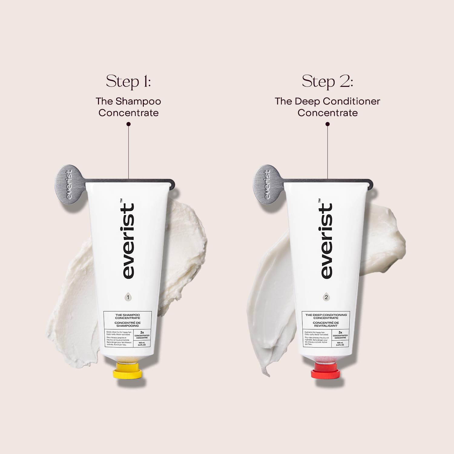 Everist scale comparison with standard bottle showing compact, space-saving benefit