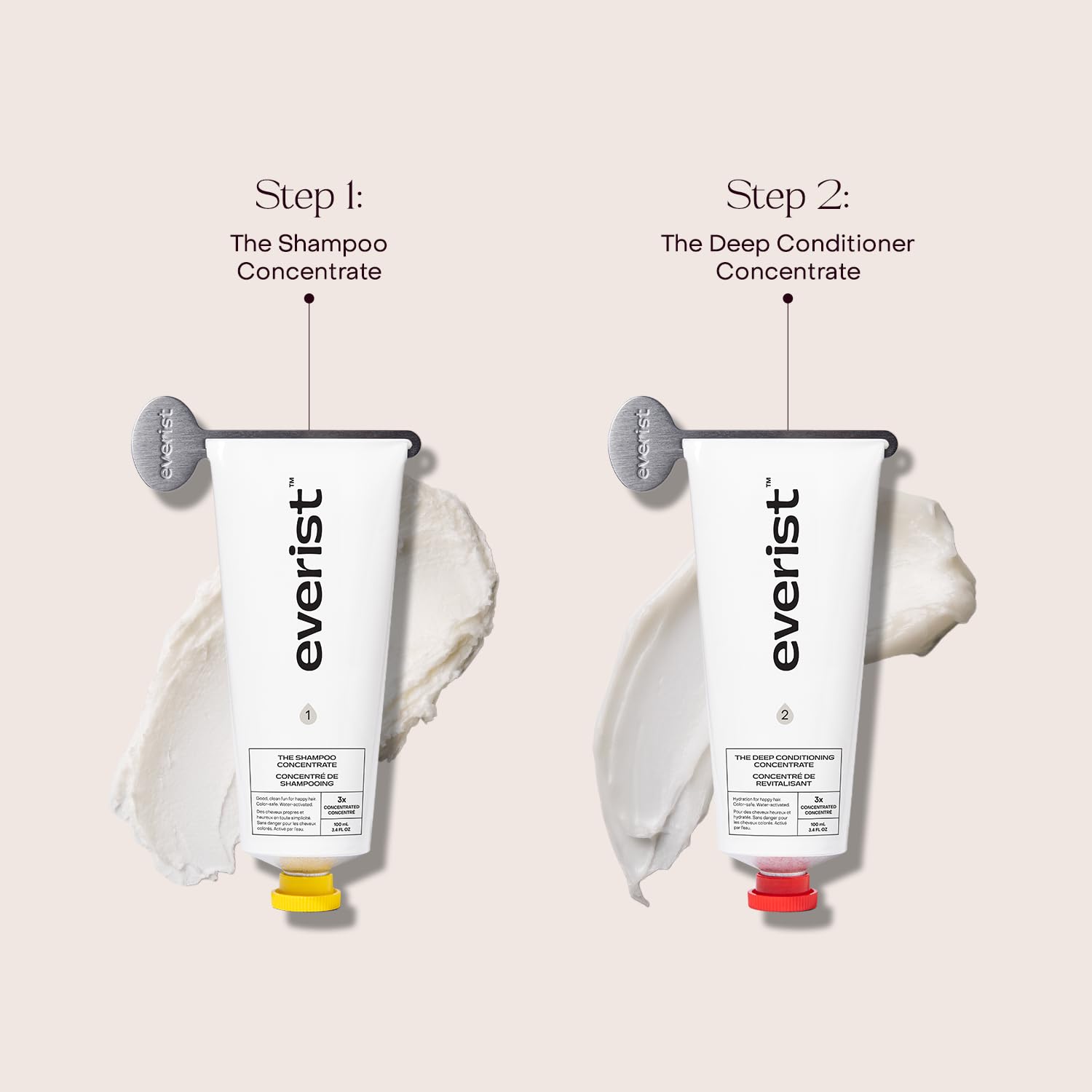Everist tubes in hand for size comparison showing travel-friendly convenience