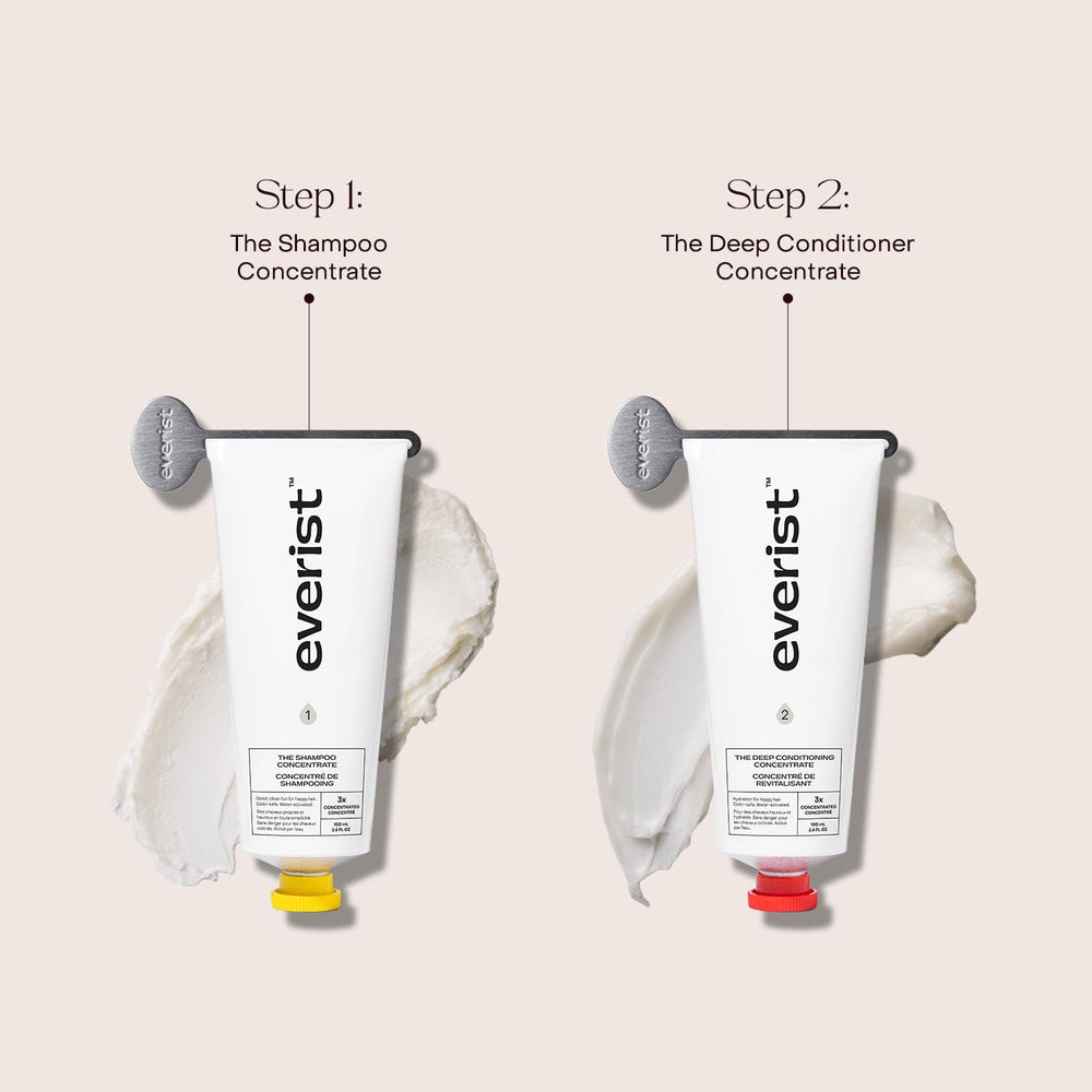 Everist tubes in hand for size comparison showing travel-friendly convenience