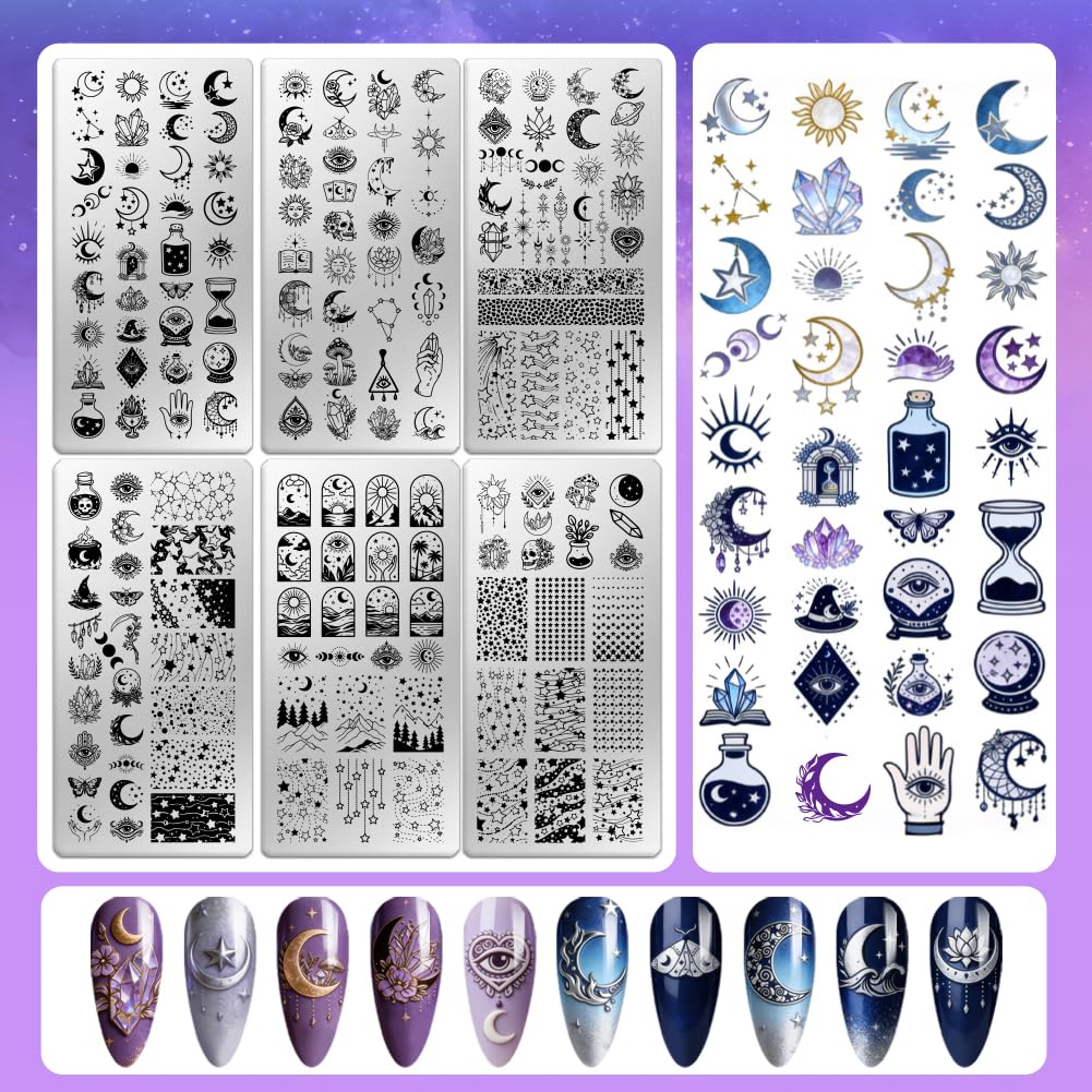 EVERJOYCRAFT plate next to ruler showing 12x6 cm size for full-nail coverage