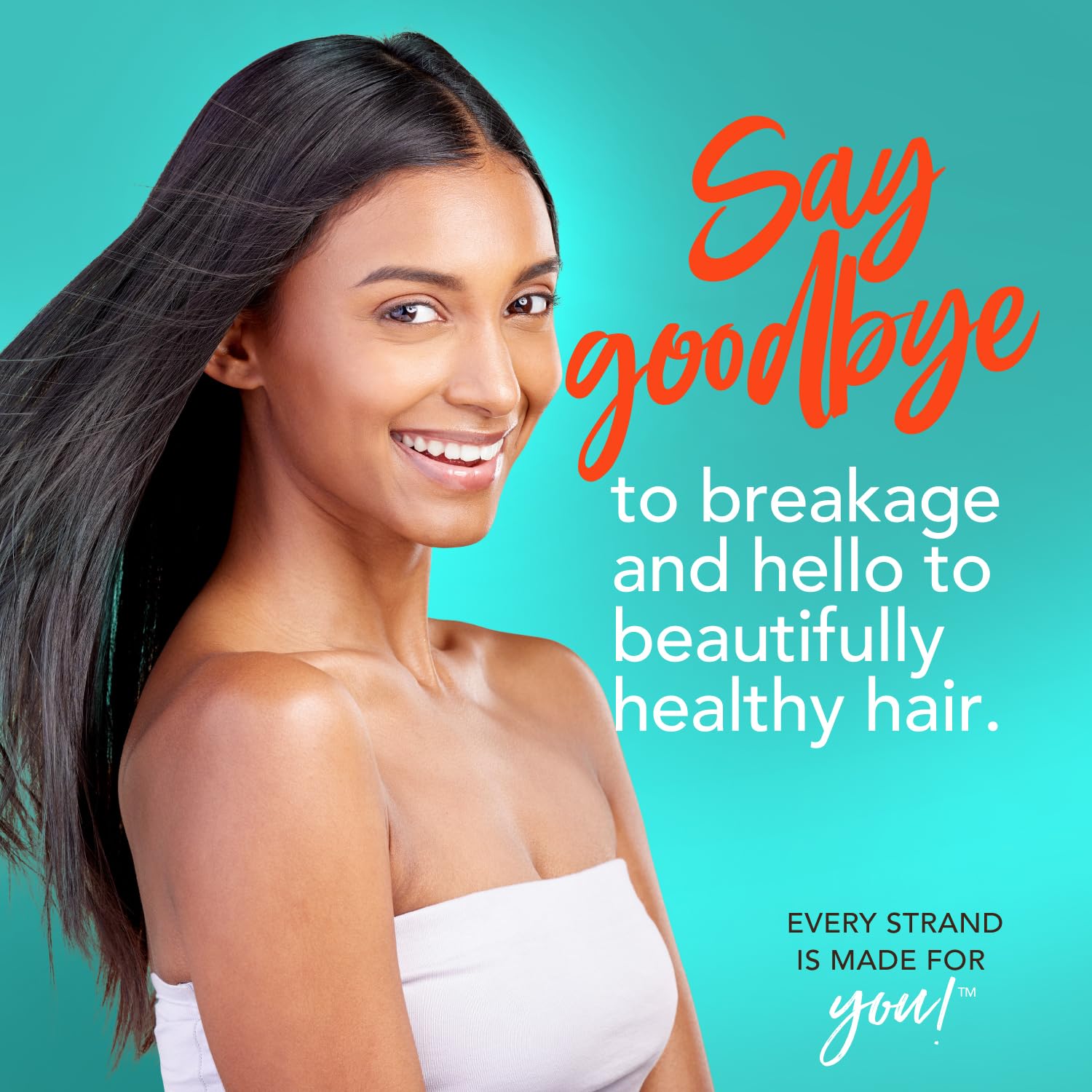 Every Strand shampoo close-up label highlighting biotin benefit