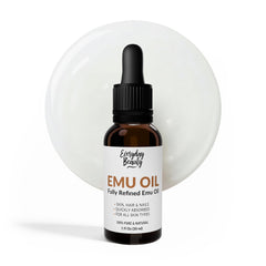 Everyday Beauty glass bottle front view showing product and clean packaging benefit