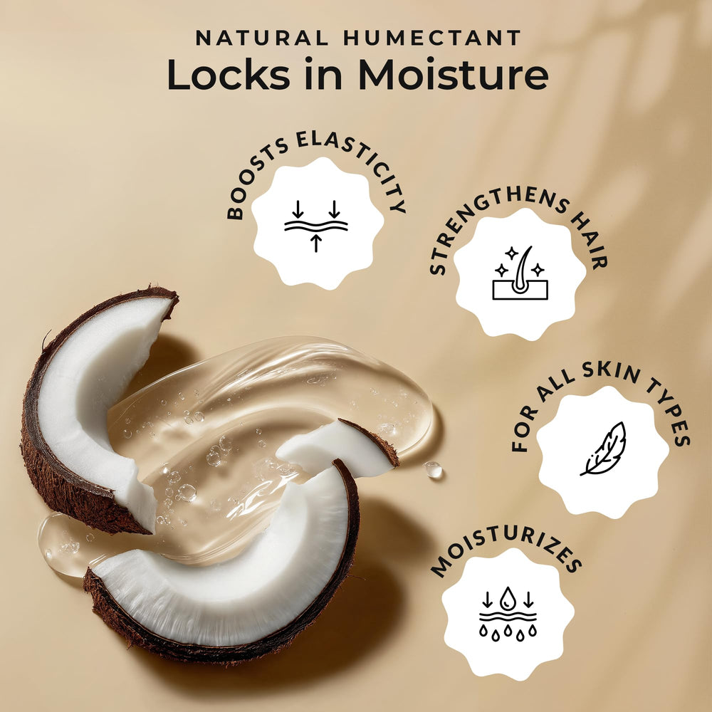 Everyday Beauty glycerin applied to hair showing improved manageability and moisture