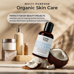 Everyday Beauty glycerin in jar beside soap tools illustrating craft use and versatility