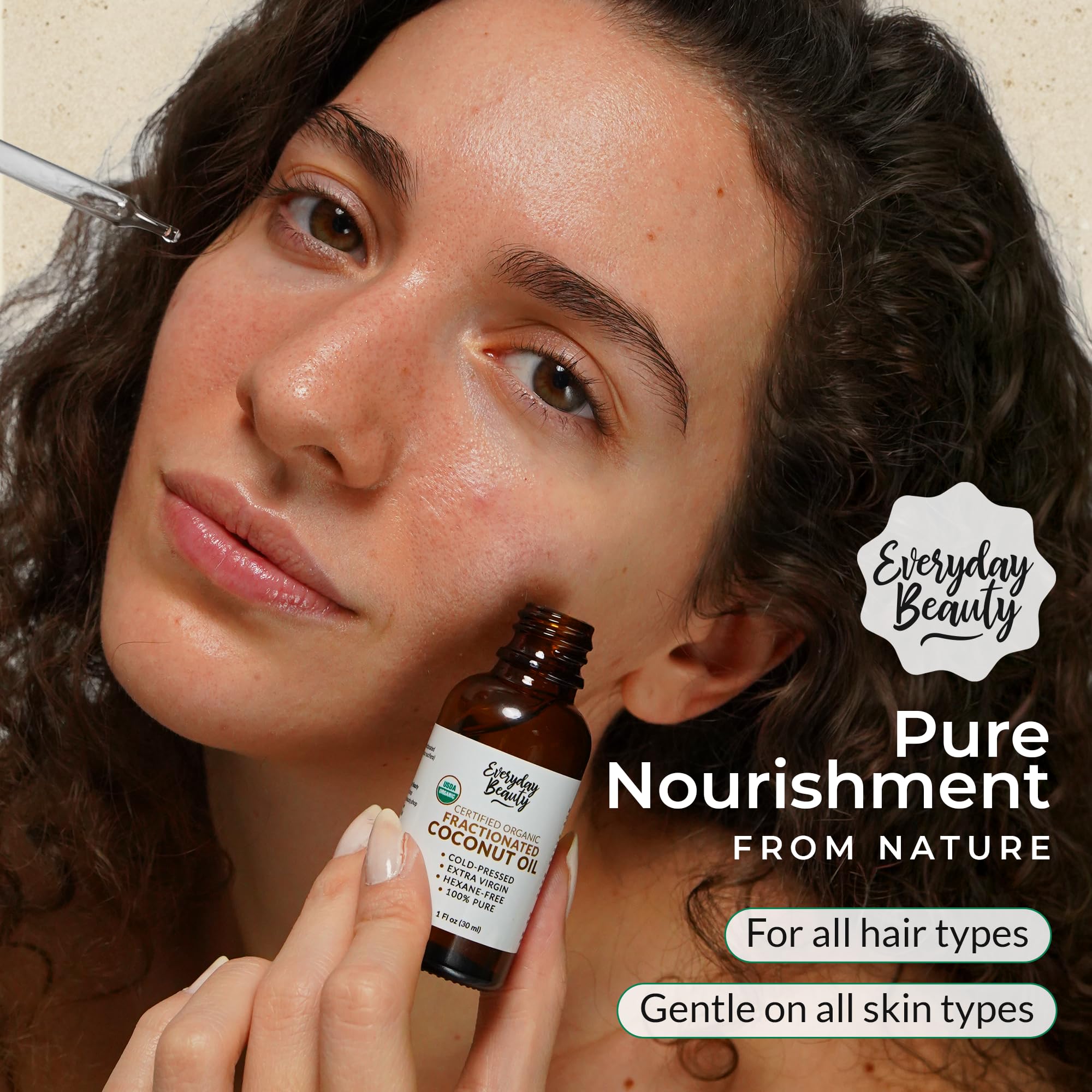 Everyday Beauty label showing USDA organic seal and ingredient clarity benefit