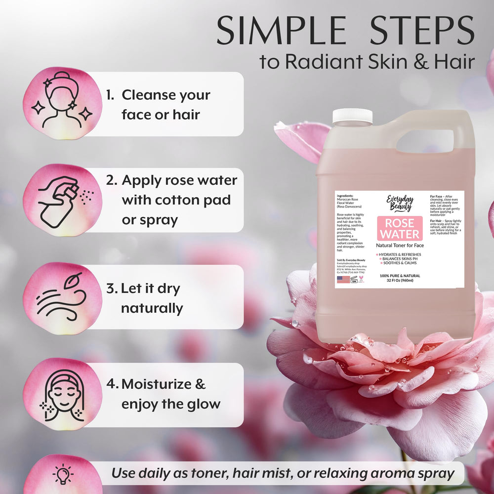Everyday Beauty label ingredient list visible, showing alcohol-free vegan formula