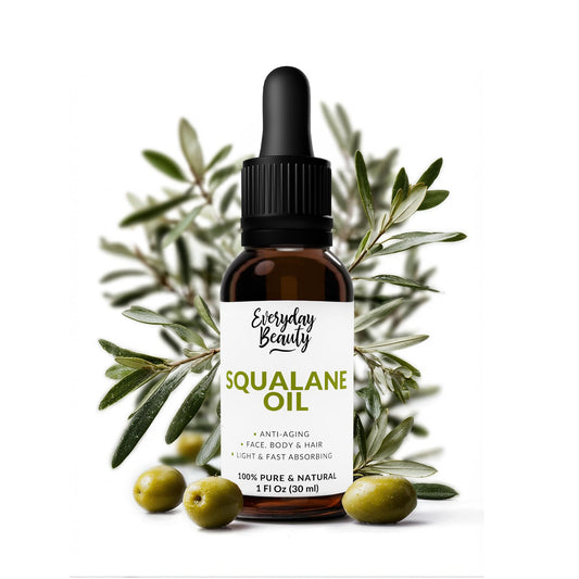 Everyday Beauty squalane front bottle showing clean packaging and purity