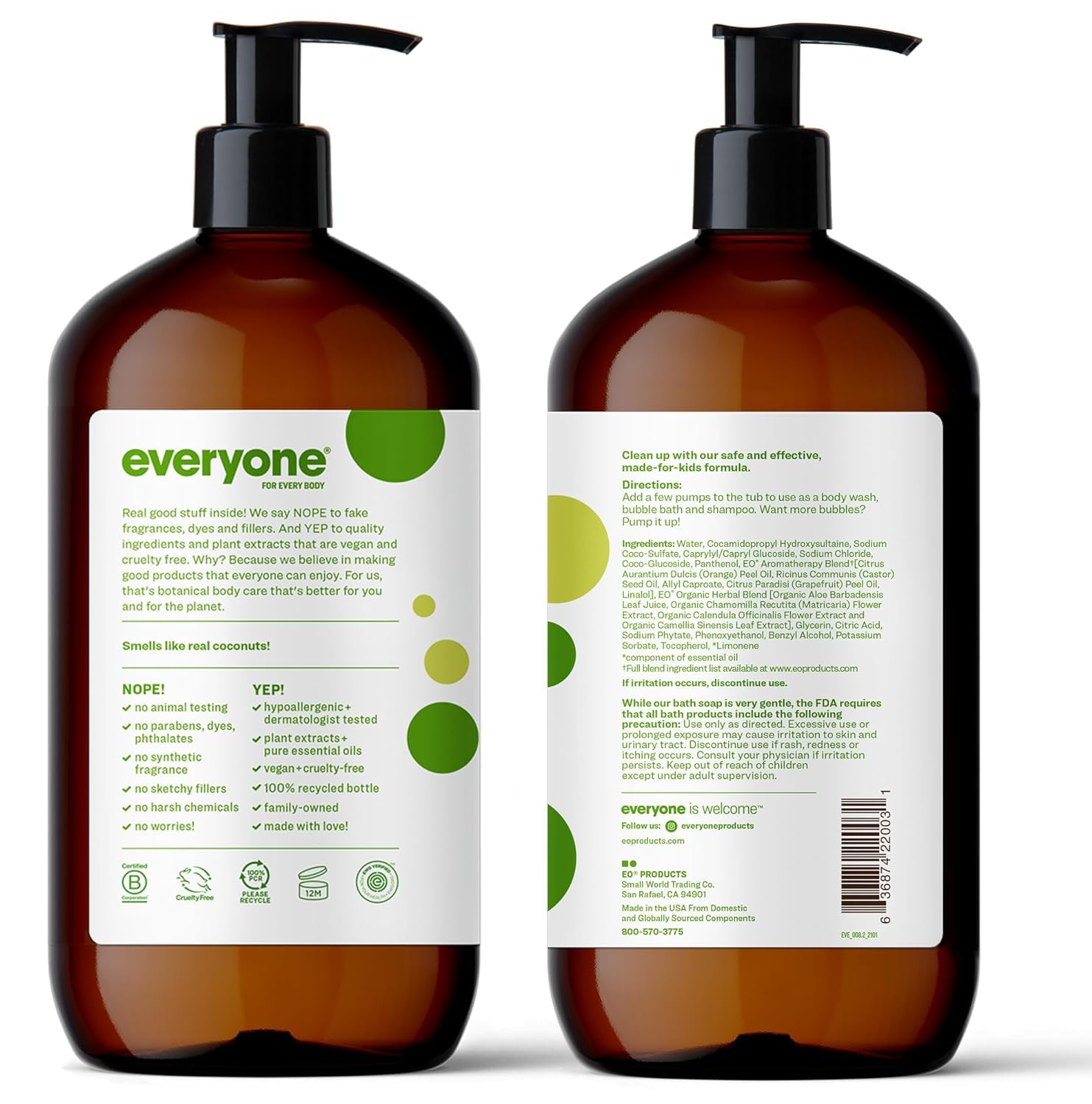 everyone lather closeup showing creamy foam texture, gentle cleansing visible for sensitive skin