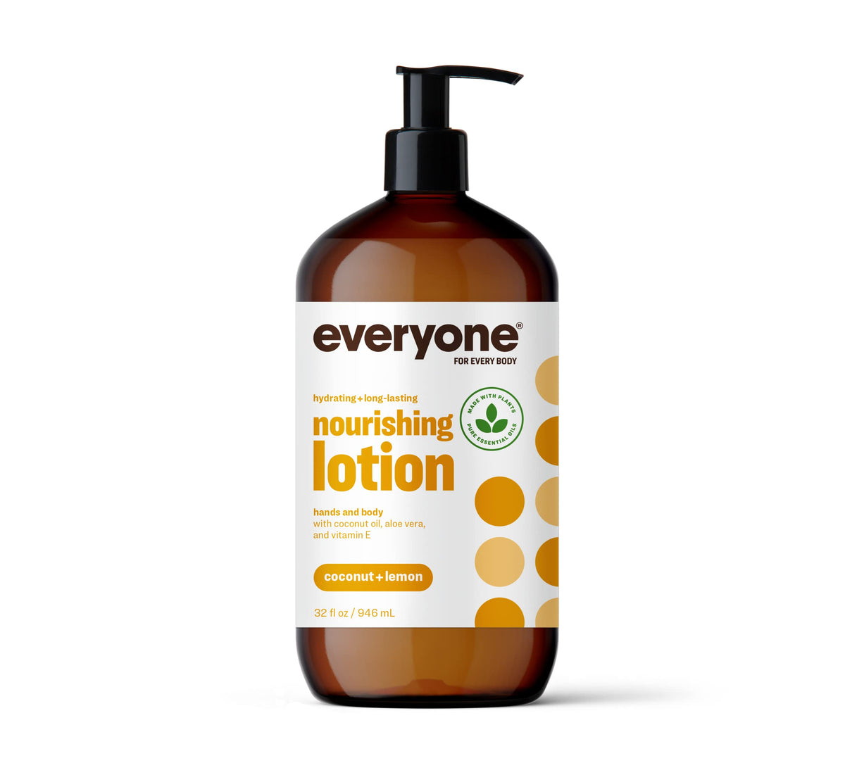 Everyone bottle front packaging showing coconut and lemon scent benefit