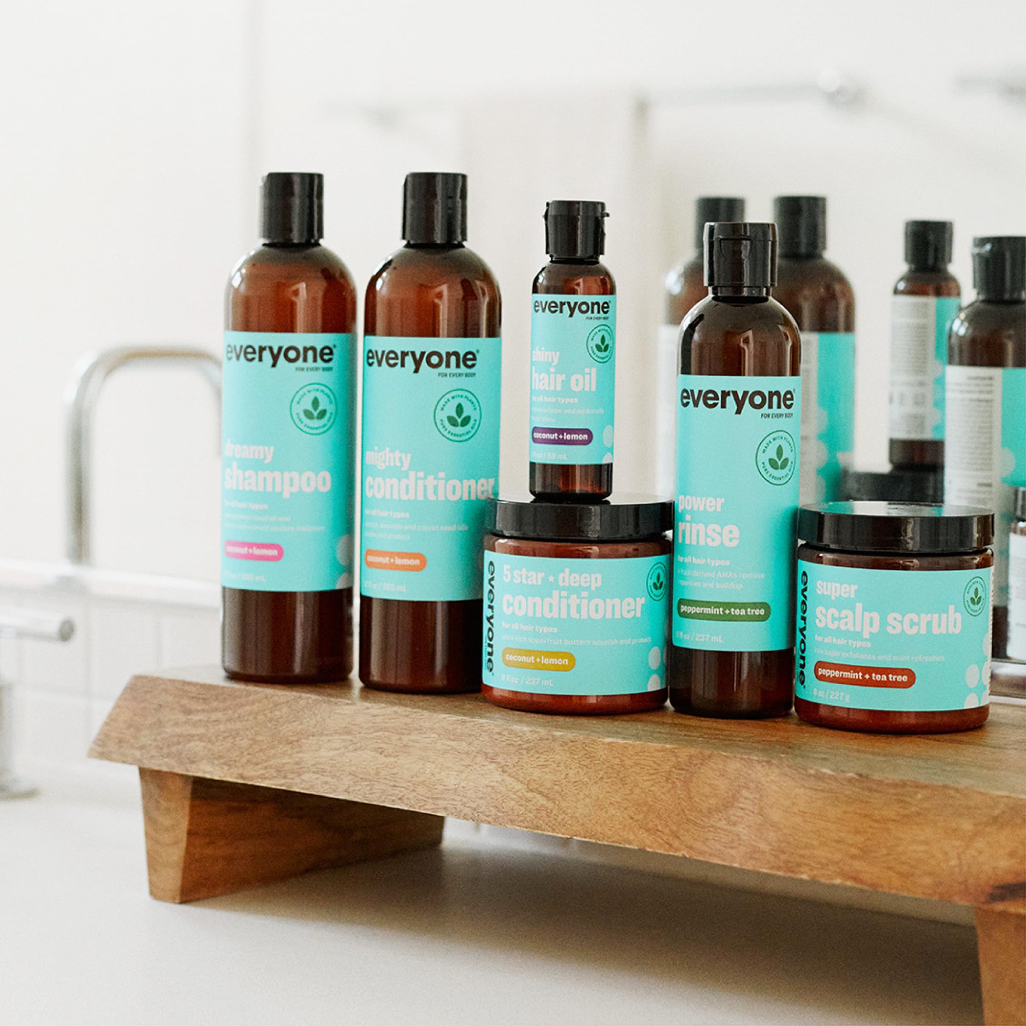 everyone dreamy shampoo recycled bottle scale comparing size and eco benefit