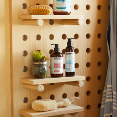 Everyone lotion on bathroom shelf in lifestyle scene conveying everyday convenience