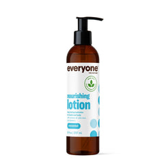 Everyone lotion front packaging showing bottle and label, clear product benefit