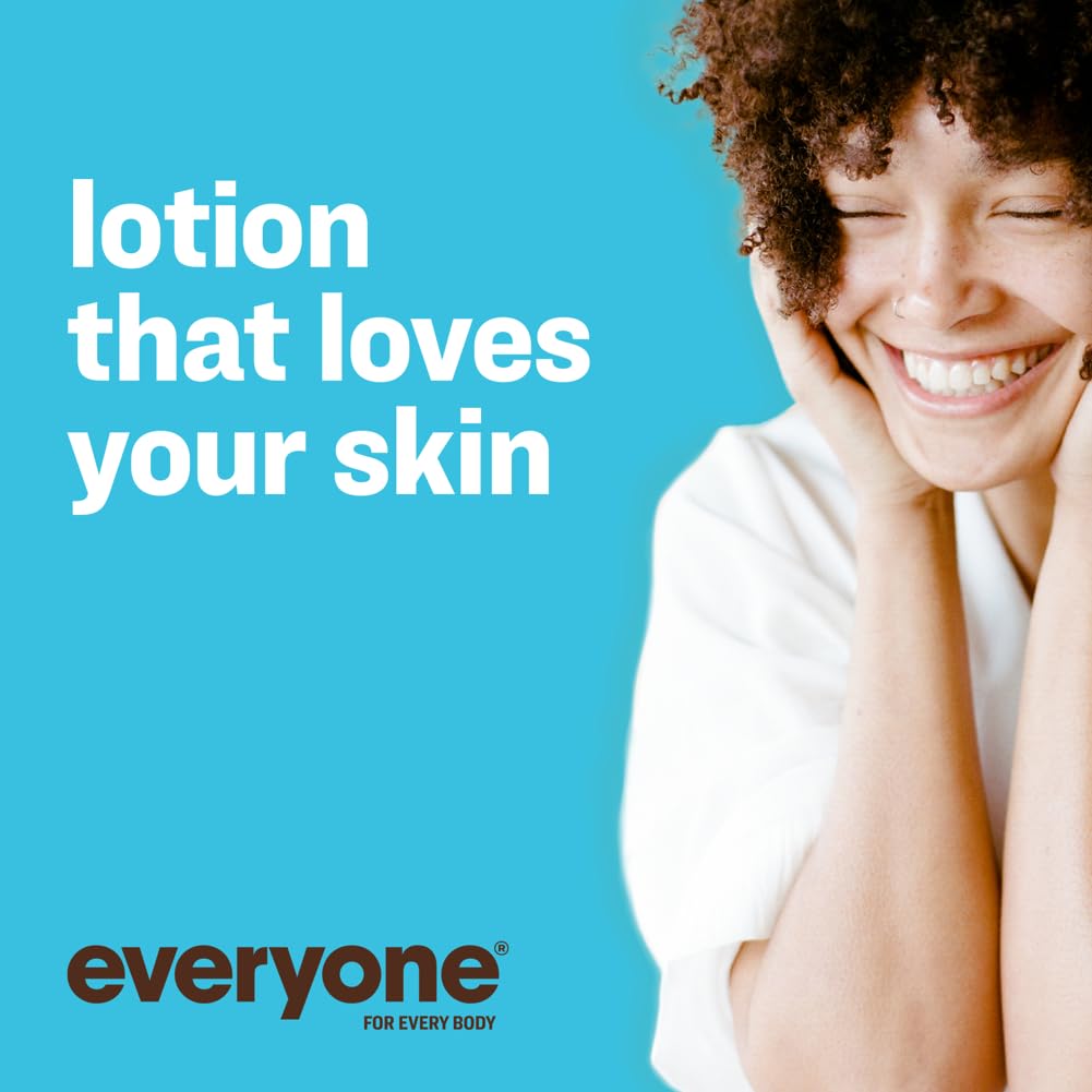 Everyone lotion applied on hand demonstrating smooth absorption and hydrated feel
