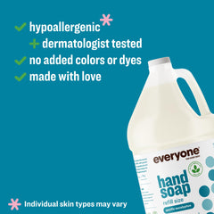 everyone brand label closeup highlighting Pacific Eucalyptus scent and ingredients