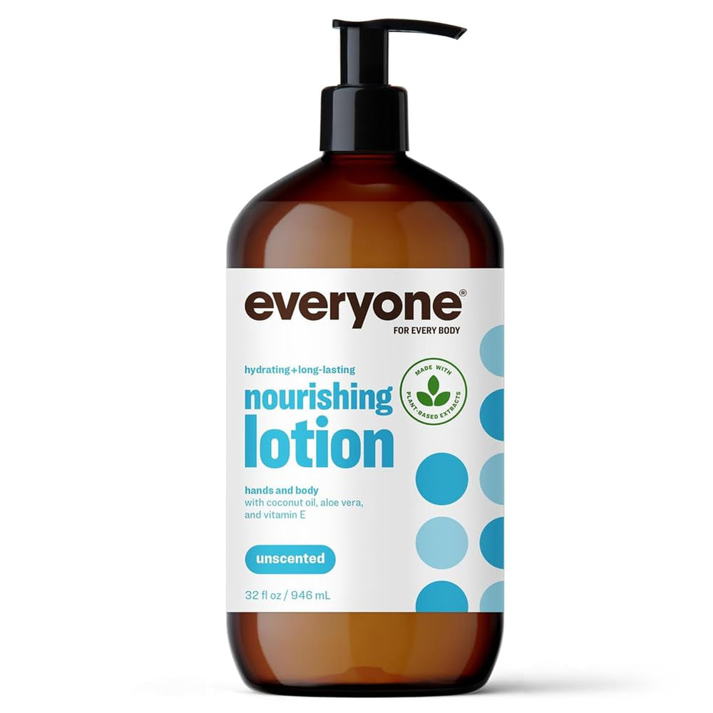 Everyone front packaging showing unscented 2in1 lotion and size benefits