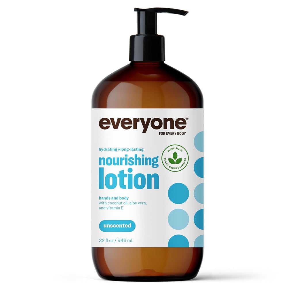 Everyone front packaging showing unscented 2in1 lotion and size benefits