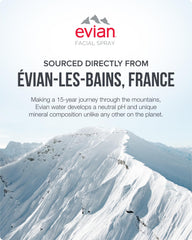BRUMISATEUR Evian placed next to makeup tools showing makeup-setting advantage
