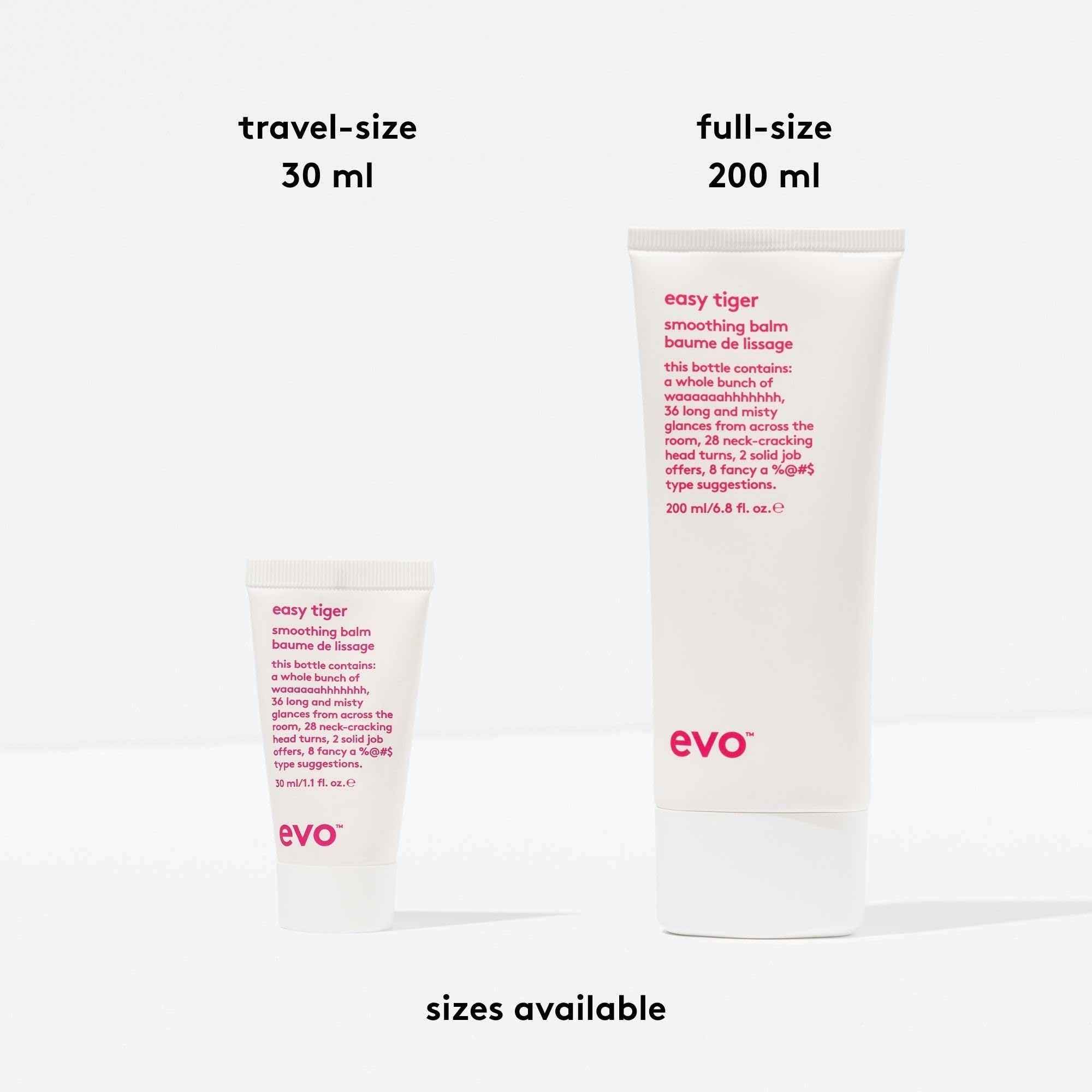 EVO Easy Tiger before and after blow-dry reducing frizz and adding shine