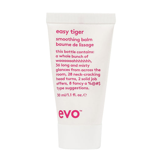 EVO Easy Tiger front tube showing label and travel-size convenience