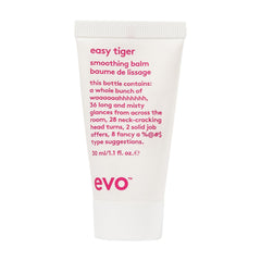 EVO Easy Tiger front tube showing label and travel-size convenience
