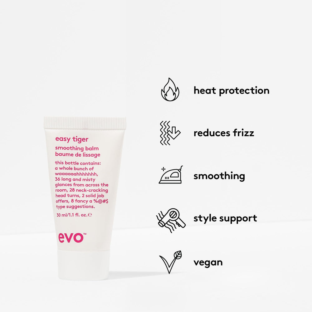 EVO Easy Tiger cream texture close-up illustrating smooth, lightweight formula