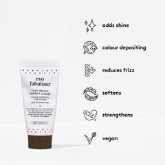 EVO Fabuloso Cool Brown creamy texture swatch showing pigment and conditioning