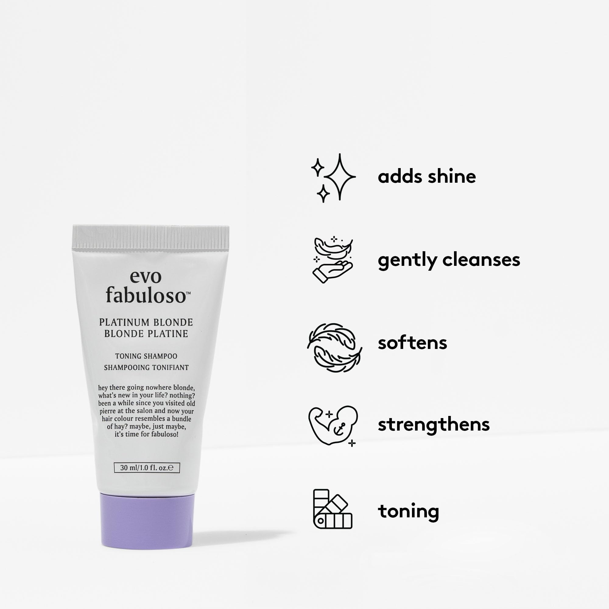 EVO back label close-up displaying ingredients and usage directions