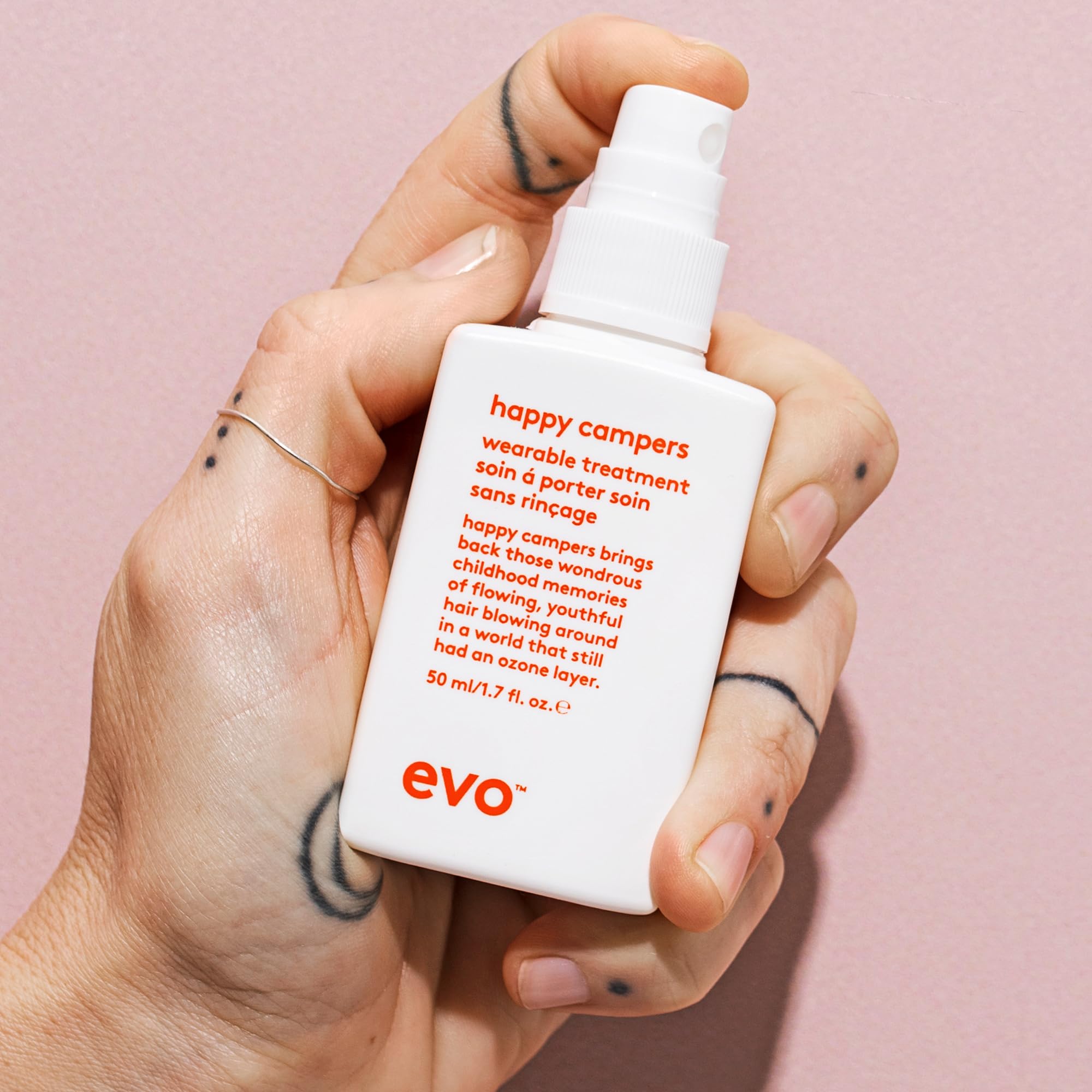 EVO applied to damp hair demonstrating easier detangling and styling