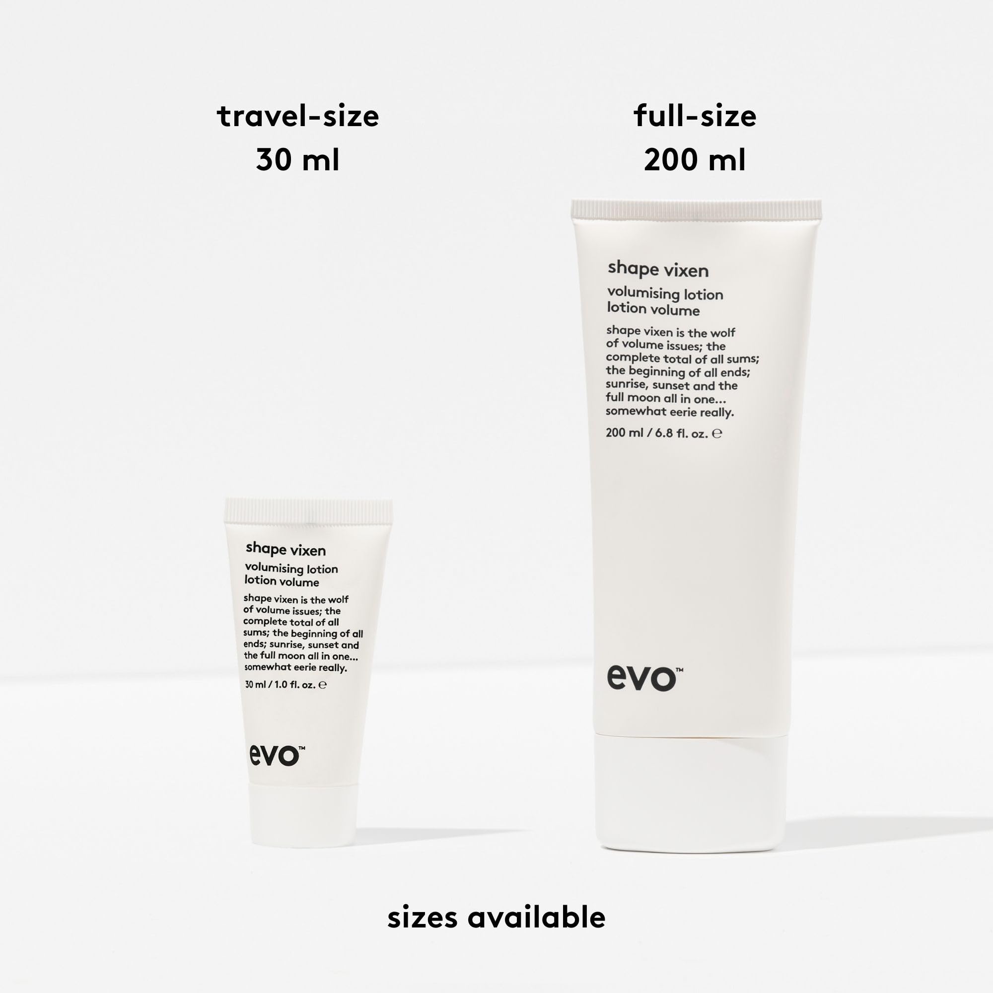 EVO Shape Vixen label and ingredient panel clear for informed product choices