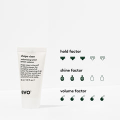 EVO Shape Vixen lotion texture close-up highlighting lightweight, non-greasy finish