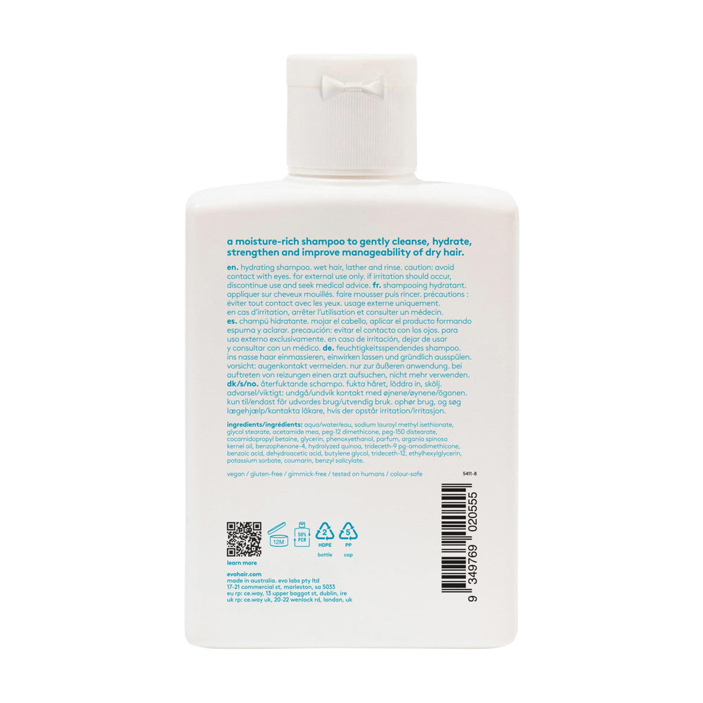 EVO bottle pump and label detail highlighting product identity and easy dispensing benefit