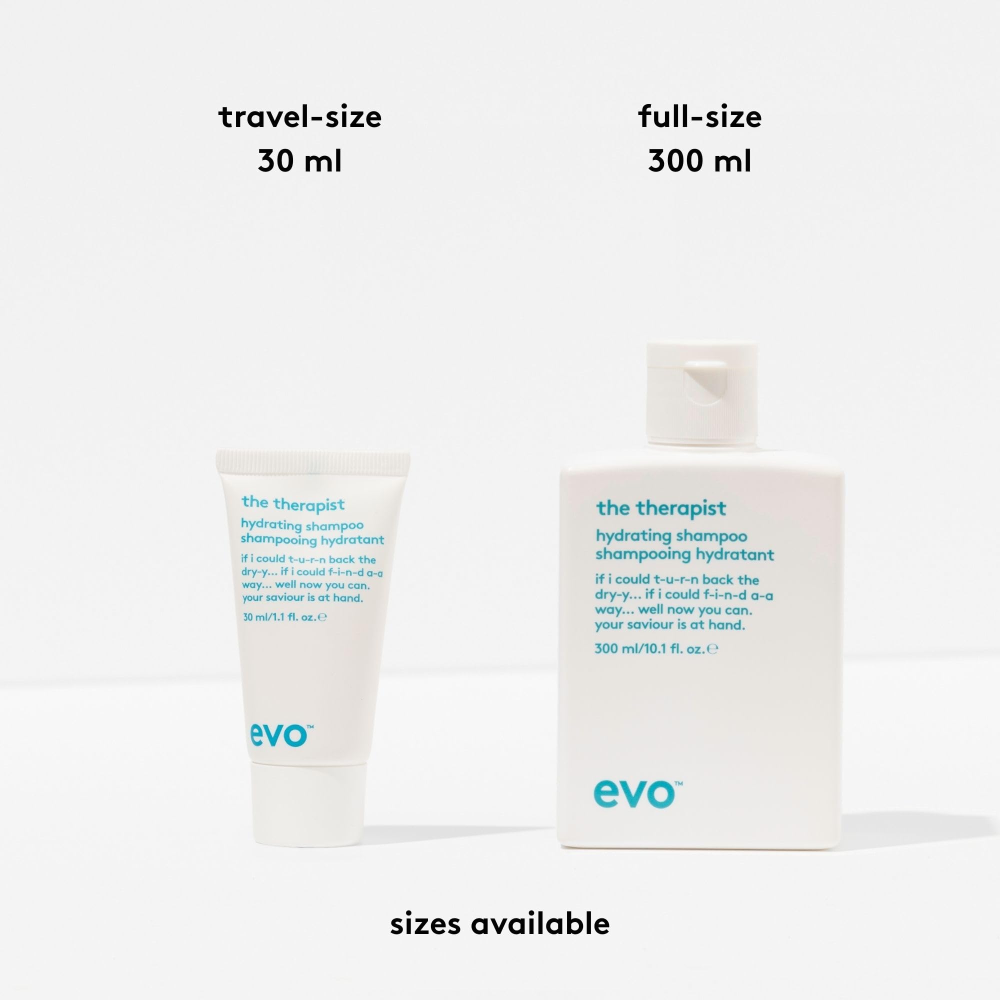Close-up of EVO product texture droplet showing moisturizing formula benefit