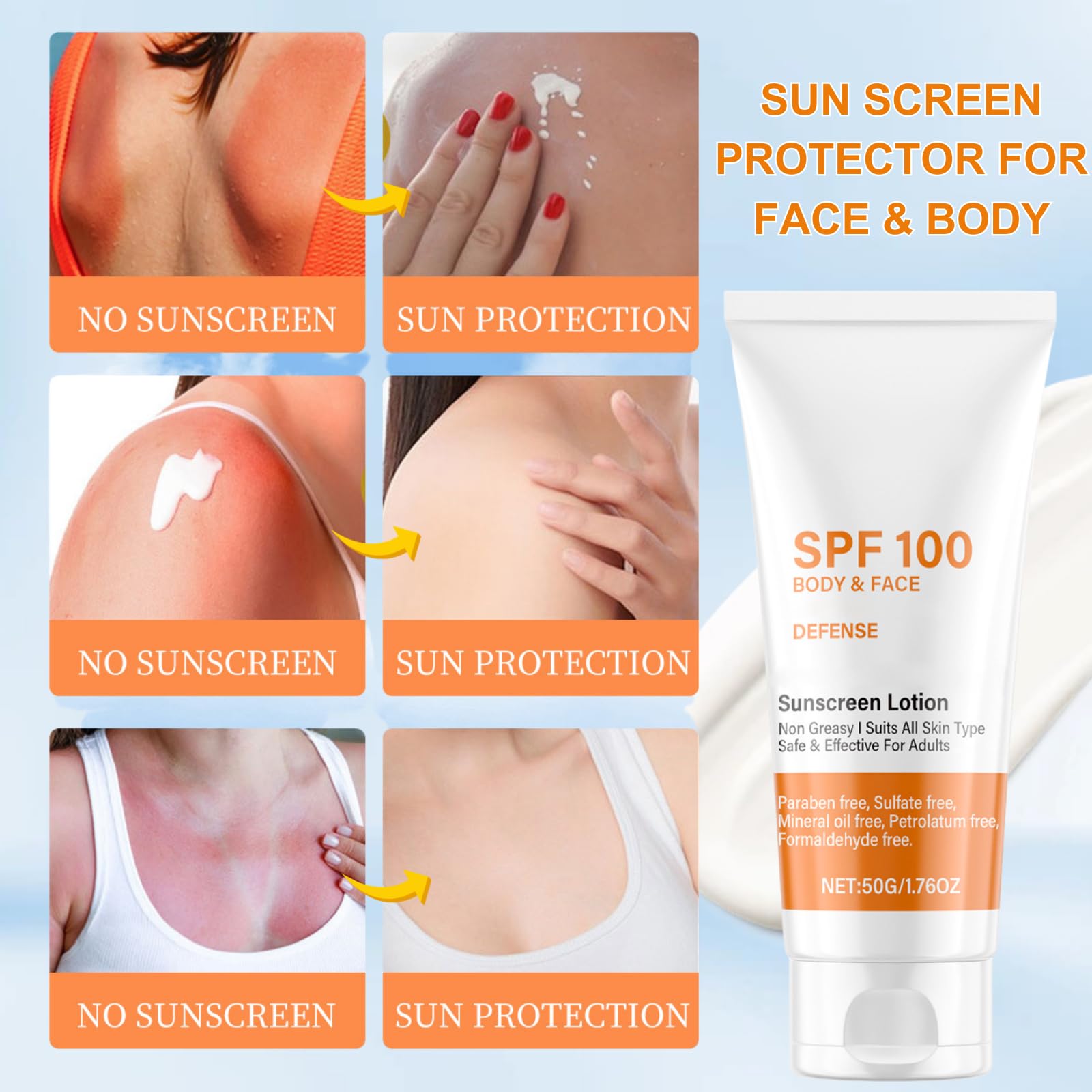 Evolvique sunscreen on skin after water exposure showing water resistance