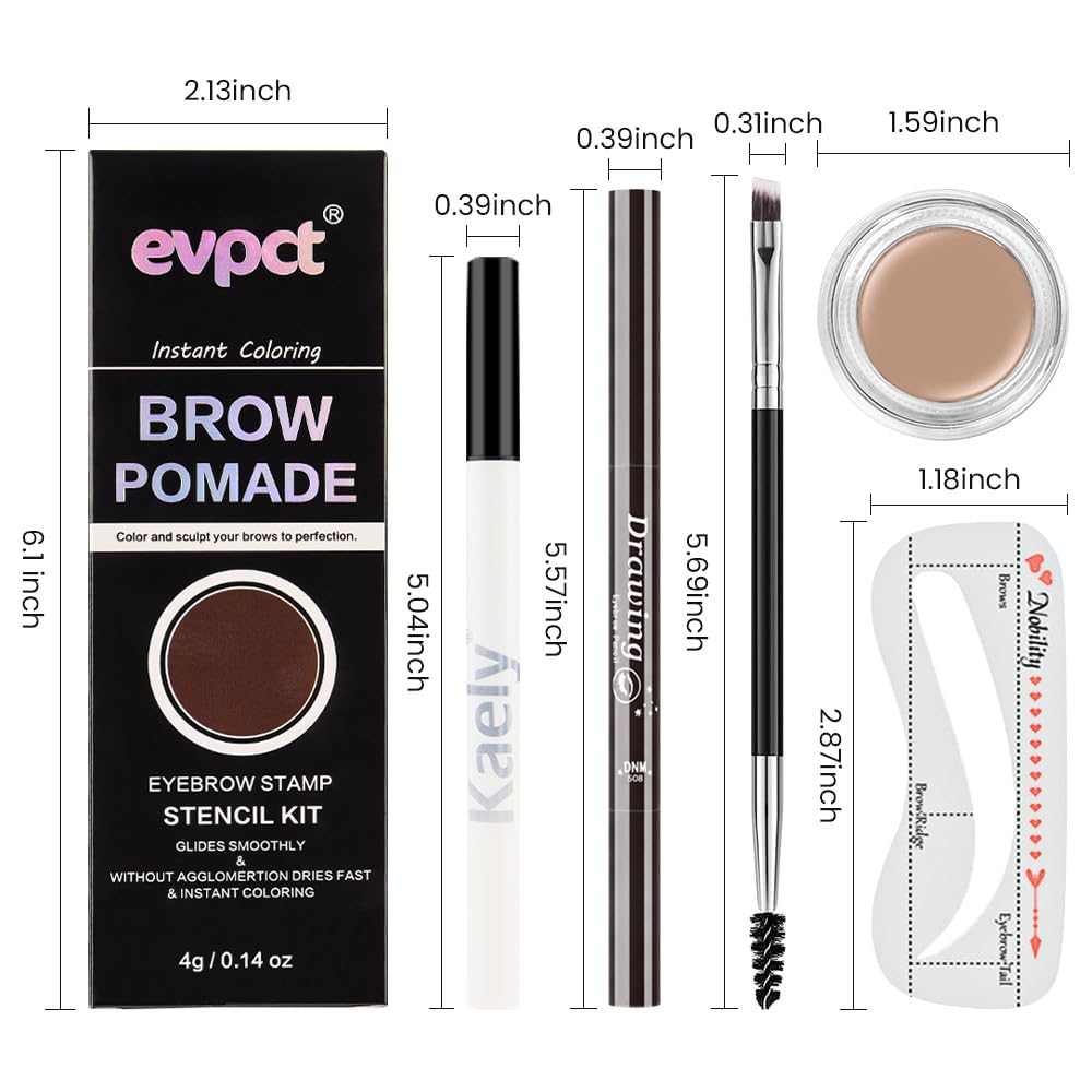 evpct before and after brows showing natural fuller shape and symmetry
