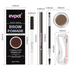 evpct model using stencil and brush to create symmetrical natural-looking brows