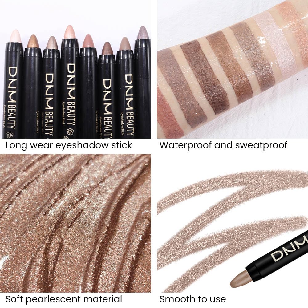 evpct applying a bronze stick on eyelid demonstrating quick, crease-resistant payoff