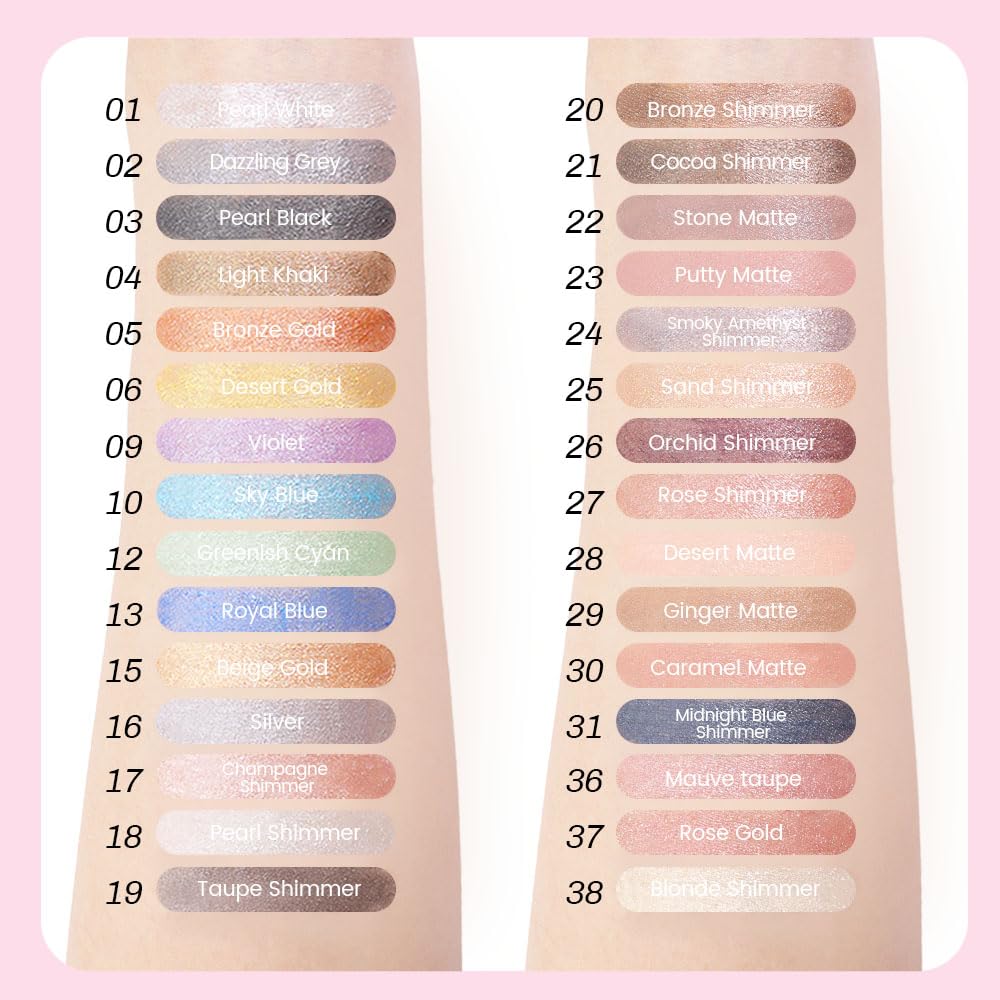 evpct application on lid demonstrating long-wear shimmer and definition