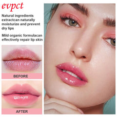 evpct applied on lips daytime look with natural tint benefit