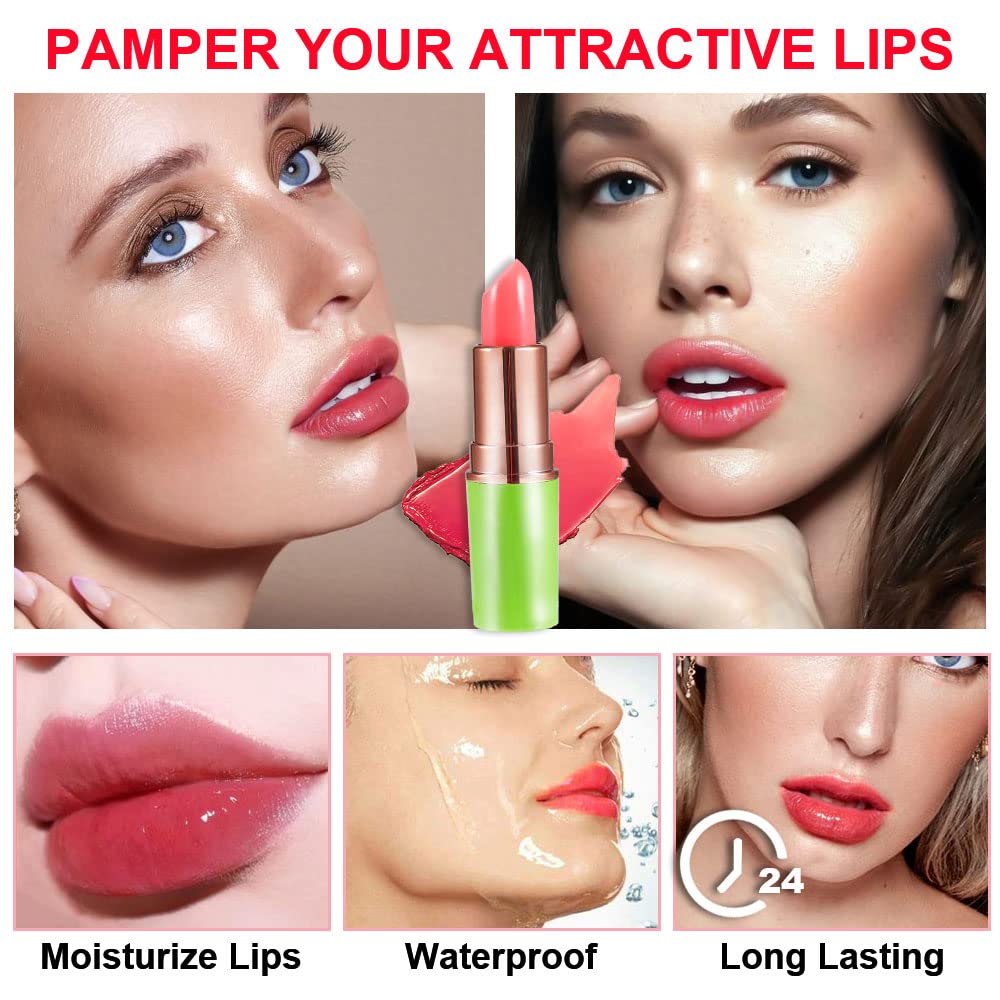 evpct application on lips usage demonstrating color change and natural-looking tint benefit