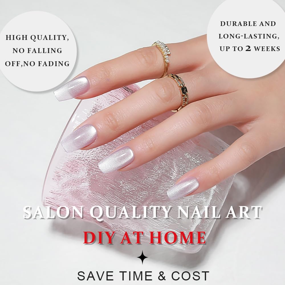 evpct applying adhesive tab to nail showing tool-free attachment benefit