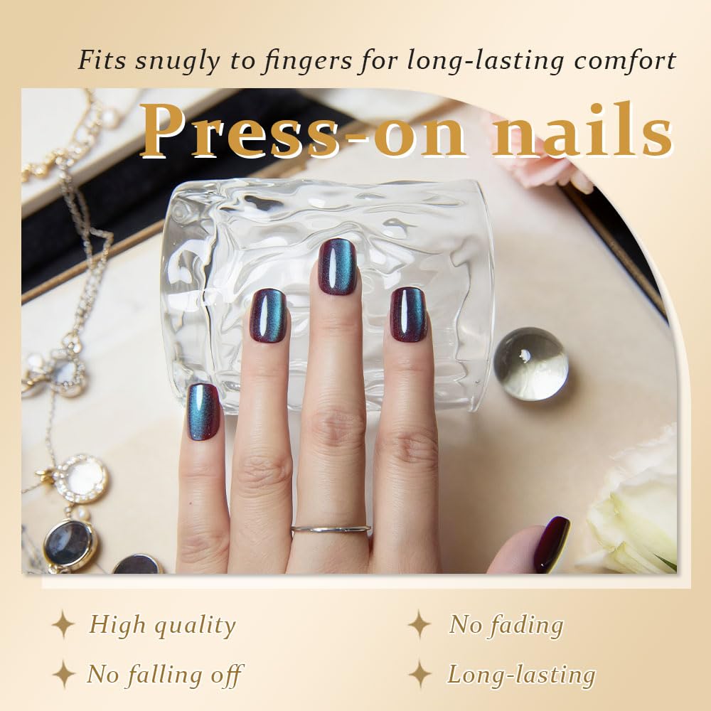 evpct nails applied with adhesive tabs demonstrating quick application