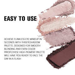 evpct arm swatches of champagne, rose gold, bronze and plum demonstrating pigment payoff