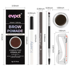 evpct model applying stencil and pomade demonstrating quick at-home shaping