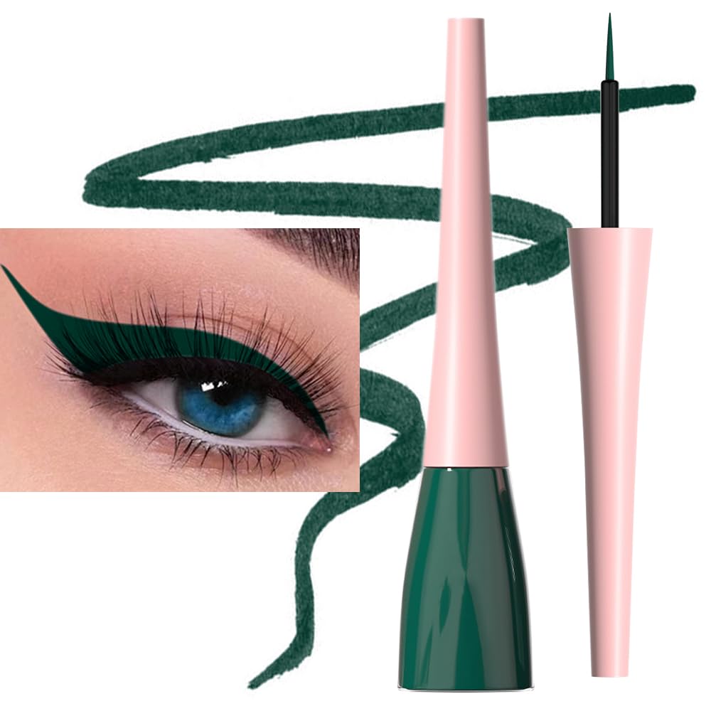 evpct dark green eyeliner front packaging showing product and color benefit