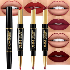 evpct front packaging showing three dark ruby pencils and neat presentation, great for gifting