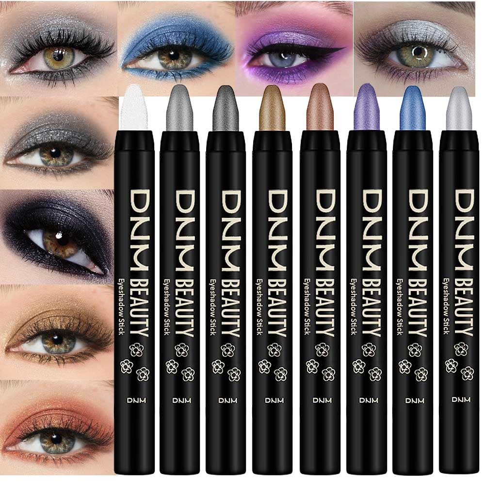 evpct front packaging showing all eight glitter eyeshadow sticks and colors for easy selection