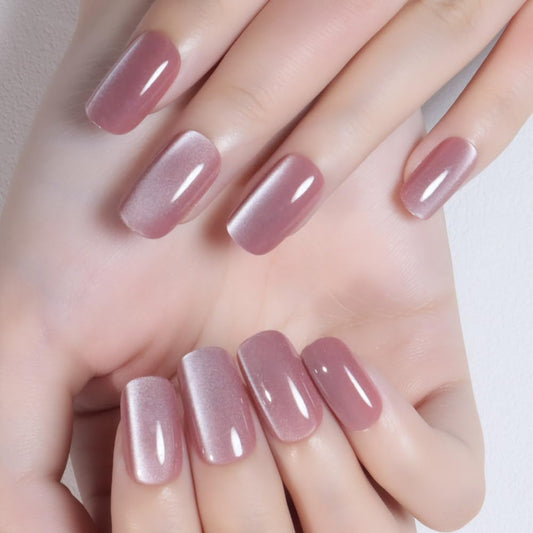 evpct front packaging showing mauve pink cat-eye nails and neat kit — quick at-home glam