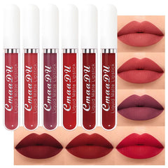 evpct front packaging set showing six matte tubes and color variety for gifting